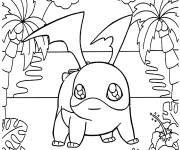 Coloriage Patamon en plein air