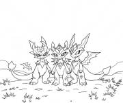 Coloriage Paysages Digimon cr&eacute;atures