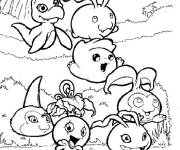 Coloriage Petits personnages de Digimon