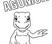 Coloriage Portrait d'Agumon de Digimon