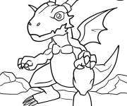 Coloriage Portrait de Dracomon