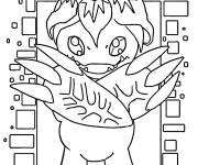 Coloriage Portrait de Palmier Digimon