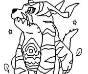 Coloriage Portrait Gabumon