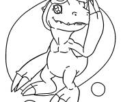 Coloriage Refroidir Agumon de Digimon