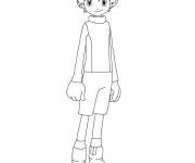 Coloriage et dessins gratuit T.K de Digimon à imprimer