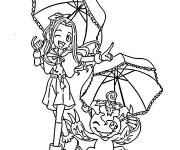 Coloriage Tachikawa Mimi et Palmon