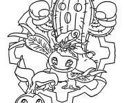 Coloriage Tan&eacute;mon, Palmon, Togemon de Digimon