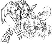 Coloriage Tentomon et WarGreymon de Digimon