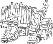 Coloriage Dinotrux dinosaure transformateur 