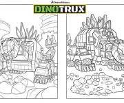 Coloriage Dinotrux Garby aime les pierres