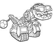 Coloriage Dinotrux pelleteuse