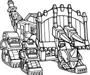 Coloriage et dessins gratuit Dozer Dozeratops Dinotrux cartoon à imprimer