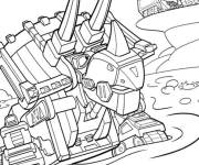 Coloriage Dozeratops de Dinotrux