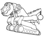 Coloriage Excavatrice Dinotrux