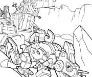 Coloriage Les Dinotrux en travail