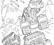 Coloriage Sc&egrave;ne des Dinotrux en s'amusant