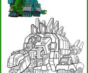 Coloriage Stegarbasaurus Dinotrux en vert