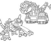 Coloriage T-trax avec Revvit Dinotrux