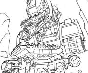Coloriage T-trax avec un Dinotrux cass&eacute;