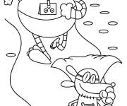 Coloriage 80 Hexotron Droidformigon et le pauvre Dog Man