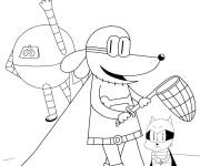 Coloriage Animaux Super-h&eacute;ros du film Dog Man