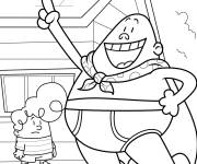 Coloriage Capitaine Slip hilarant de Dog Man