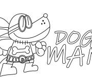 Coloriage Colorie l'homme chien drole
