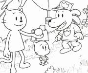 Coloriage Derni&egrave;re sc&egrave;ne du film Dog Man