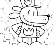 Coloriage Dog Man &agrave; motif