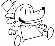 Coloriage Dog Man en courant