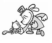 Coloriage Dog Man et le chat