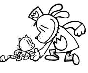 Coloriage Dog Man et Li l Petey