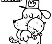 Coloriage et dessins gratuit Dog Man et son petit ami à imprimer