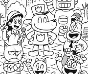 Coloriage Dog Man et tous les personnages du film