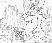 Coloriage Dog Man, le courageux super-h&eacute;ros en mission