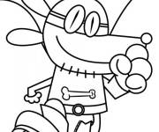 Coloriage et dessins gratuit Dog Man qui court à imprimer
