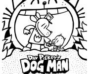 Coloriage Dog Man Seigneurs des puces