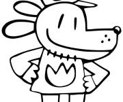 Coloriage et dessins gratuit Dog Man stylis&eacute; à imprimer