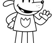 Coloriage Dog Man te saluant