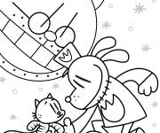 Coloriage Film anim&eacute; Dog Man en maternelle
