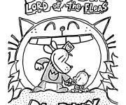Coloriage Film Dog Man Seigneurs des puces pour enfants