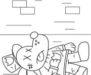 Coloriage L'homme-chien bless&eacute;