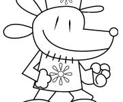 Coloriage L'homme-chien en action