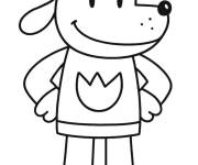 Coloriage L'homme-chien en uniforme de police