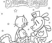 Coloriage L'homme-chien maternant les hauteurs