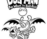 Coloriage L'homme-chien pour qui la balle roule