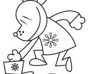 Coloriage L'homme-chien ramasse son chapeau