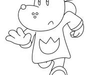 Coloriage L'Homme-Chien s'&eacute;chappe