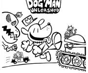 Coloriage La joie de Dog Man