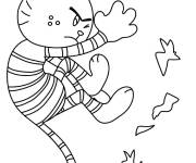 Coloriage Le chat Petey de Dog Man